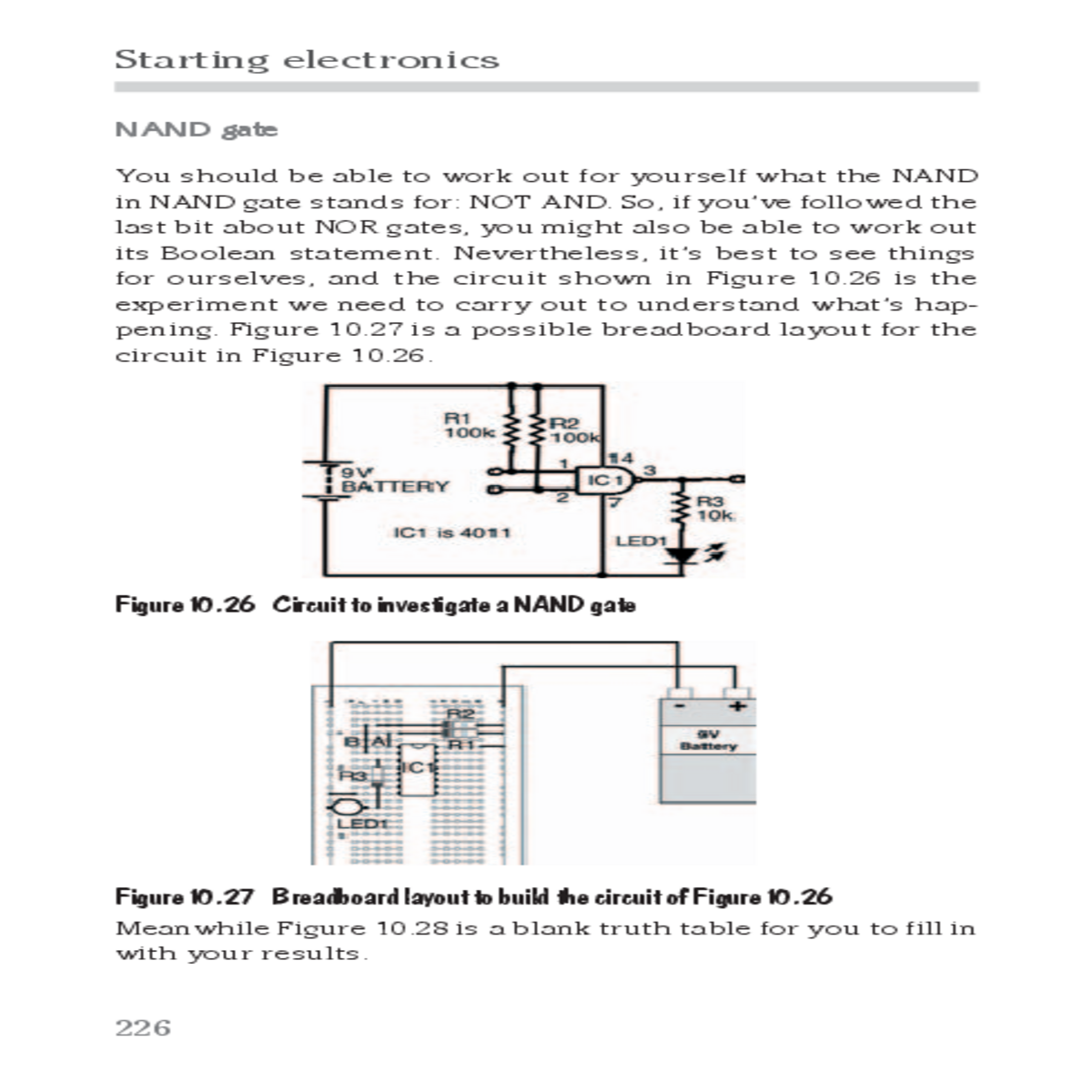figure shows three input nand gate and its truth t