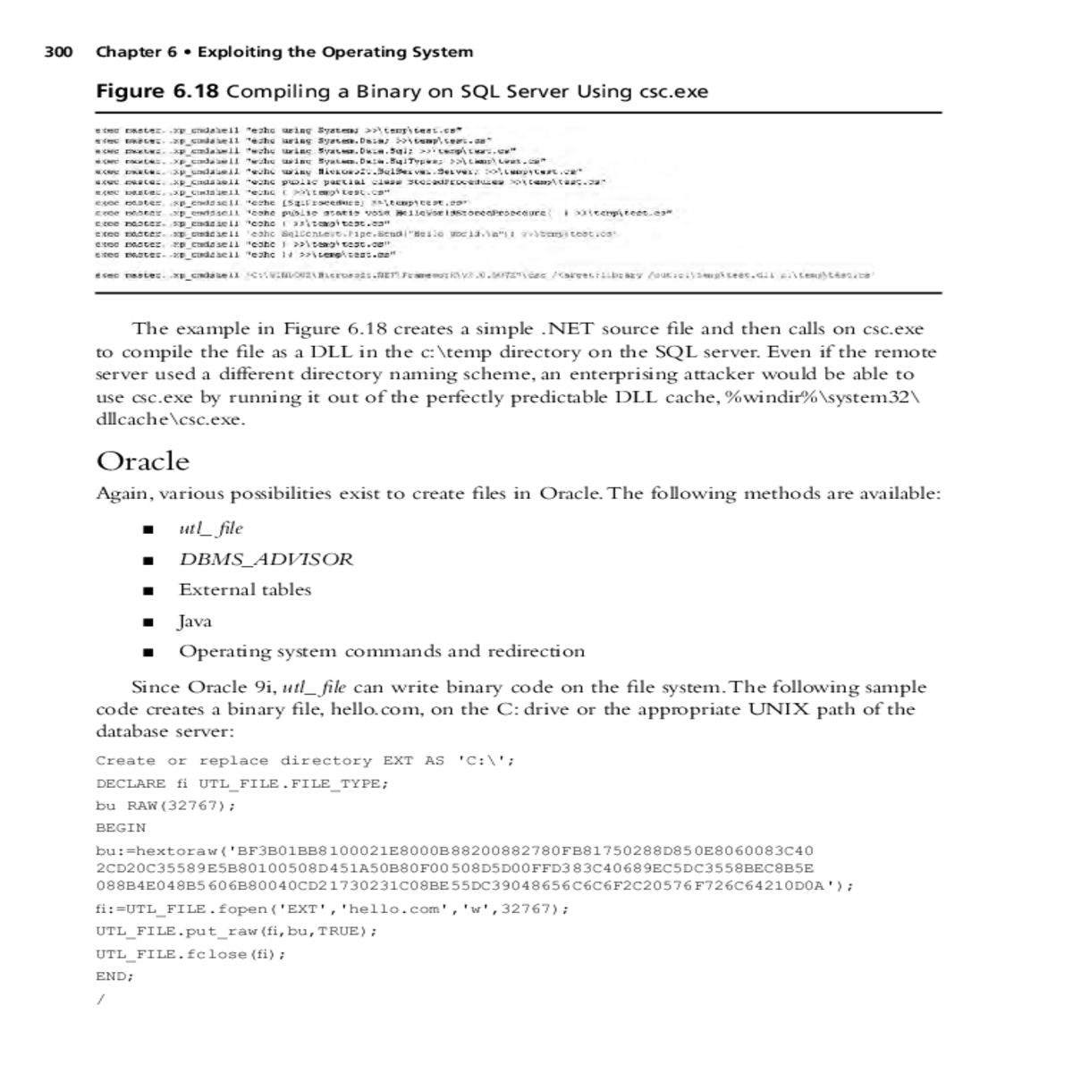 utl file can write binary code the file system