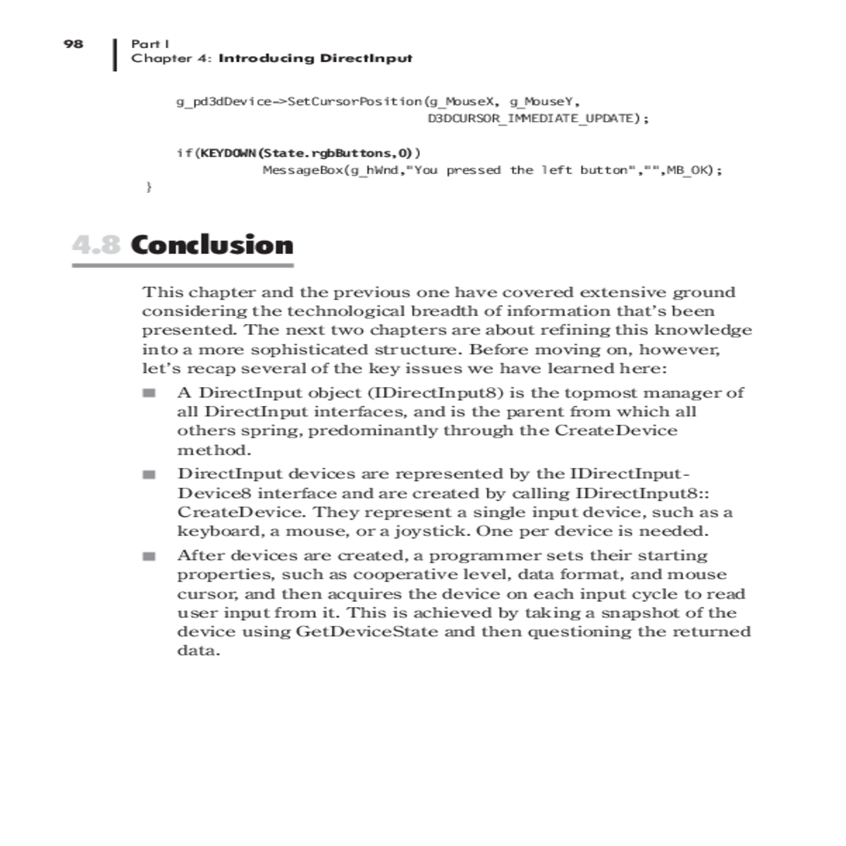 part chapter introducing directinputg ddevice