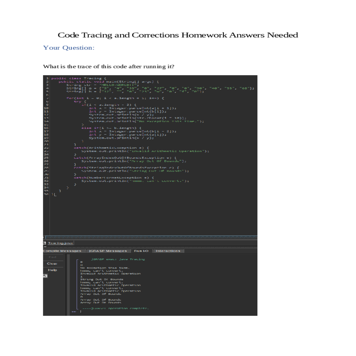 step by step answers with explanation