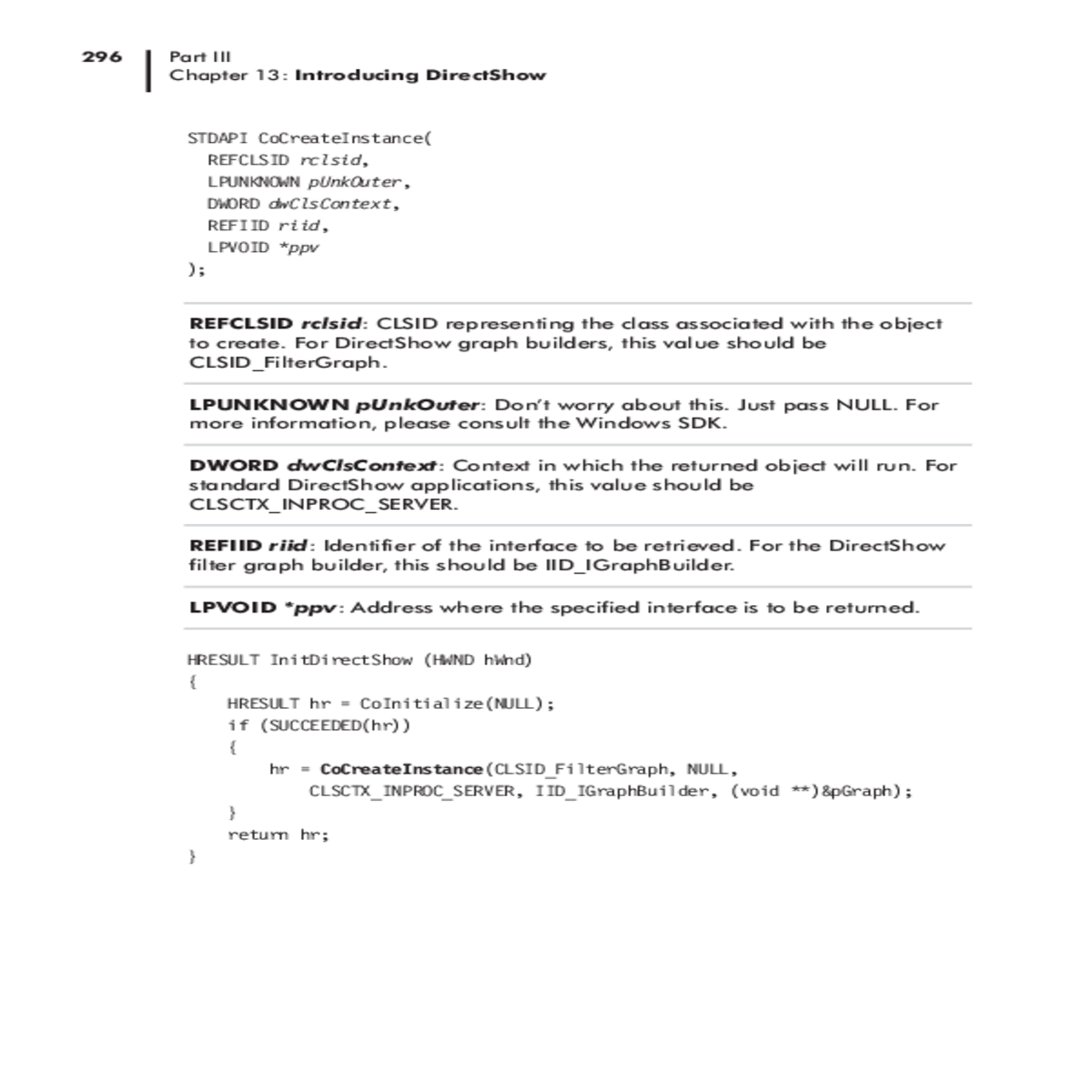 part iii chapter introducing directshowstdapi cocr
