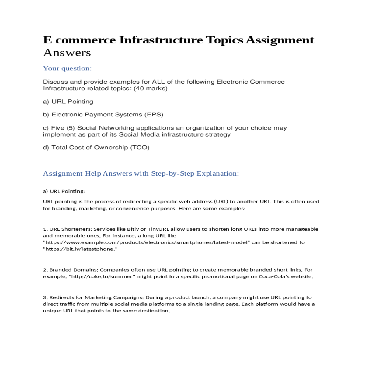 assignment help answers with stepbystep explanatio