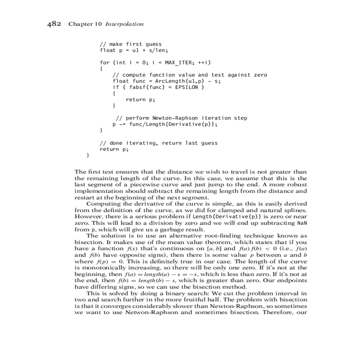the length the curve monotonically increasing