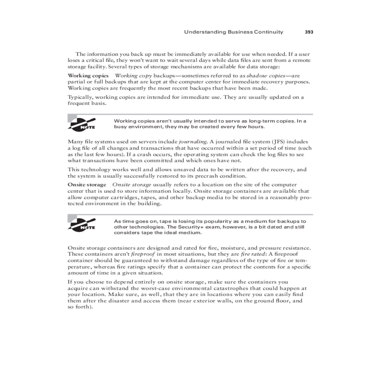 backup plan identifies which information stored