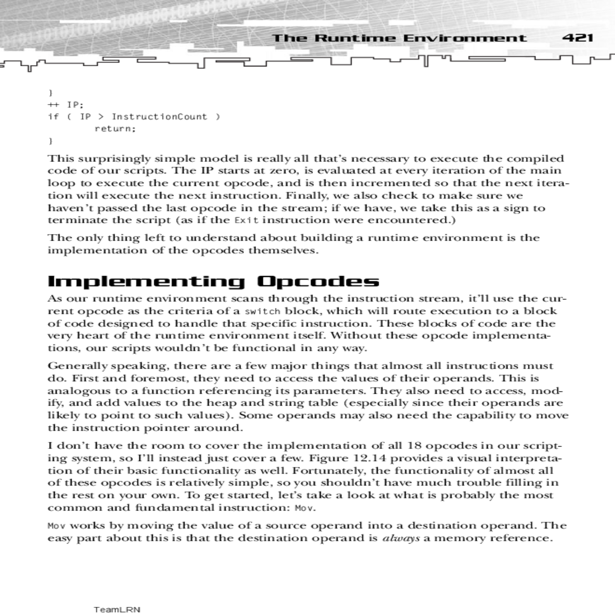 itll use the current opcode the criteria switch bl
