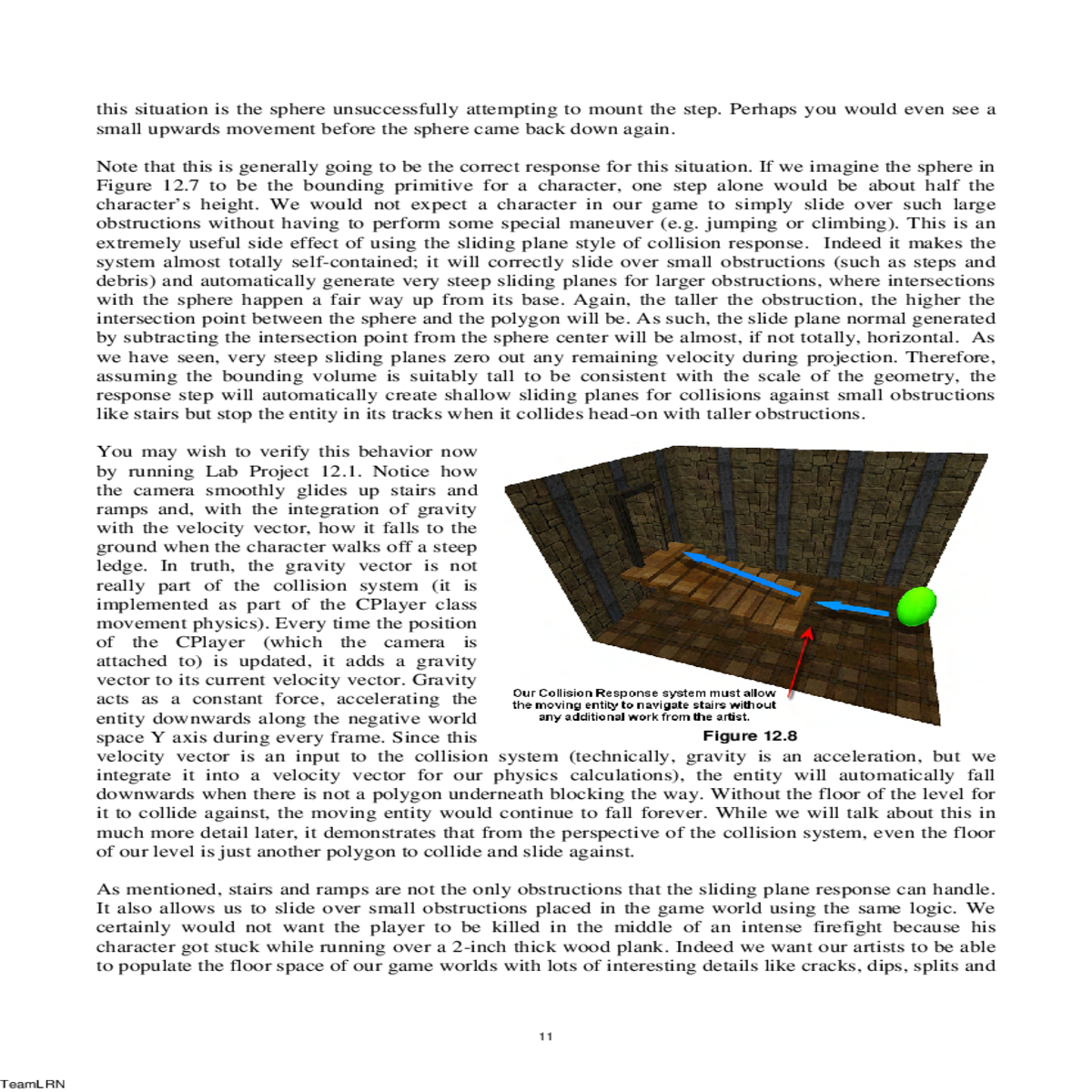 the sliding response phase use our collision syste