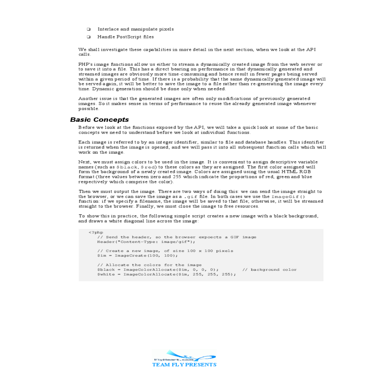 and draws white diagonal line across the image sen