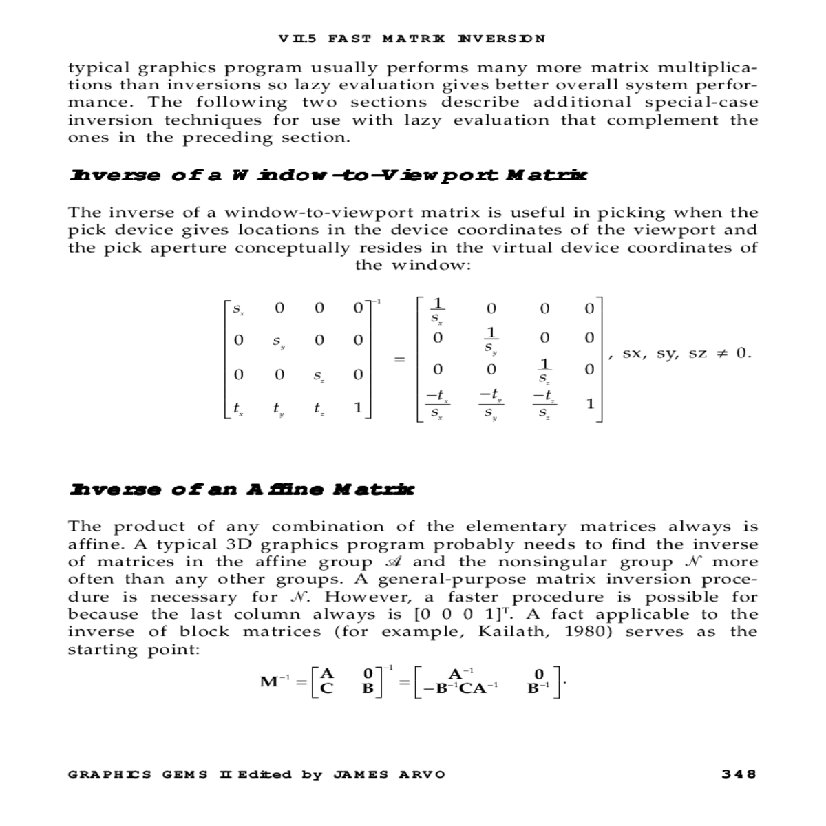 where the adjoint matrix and det the determinant