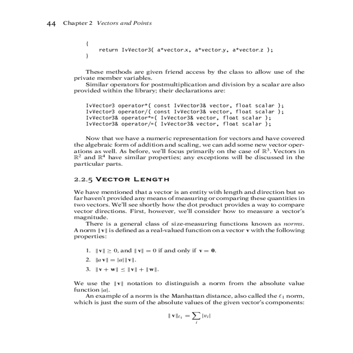 float scalar ivvector operator ivvector vector