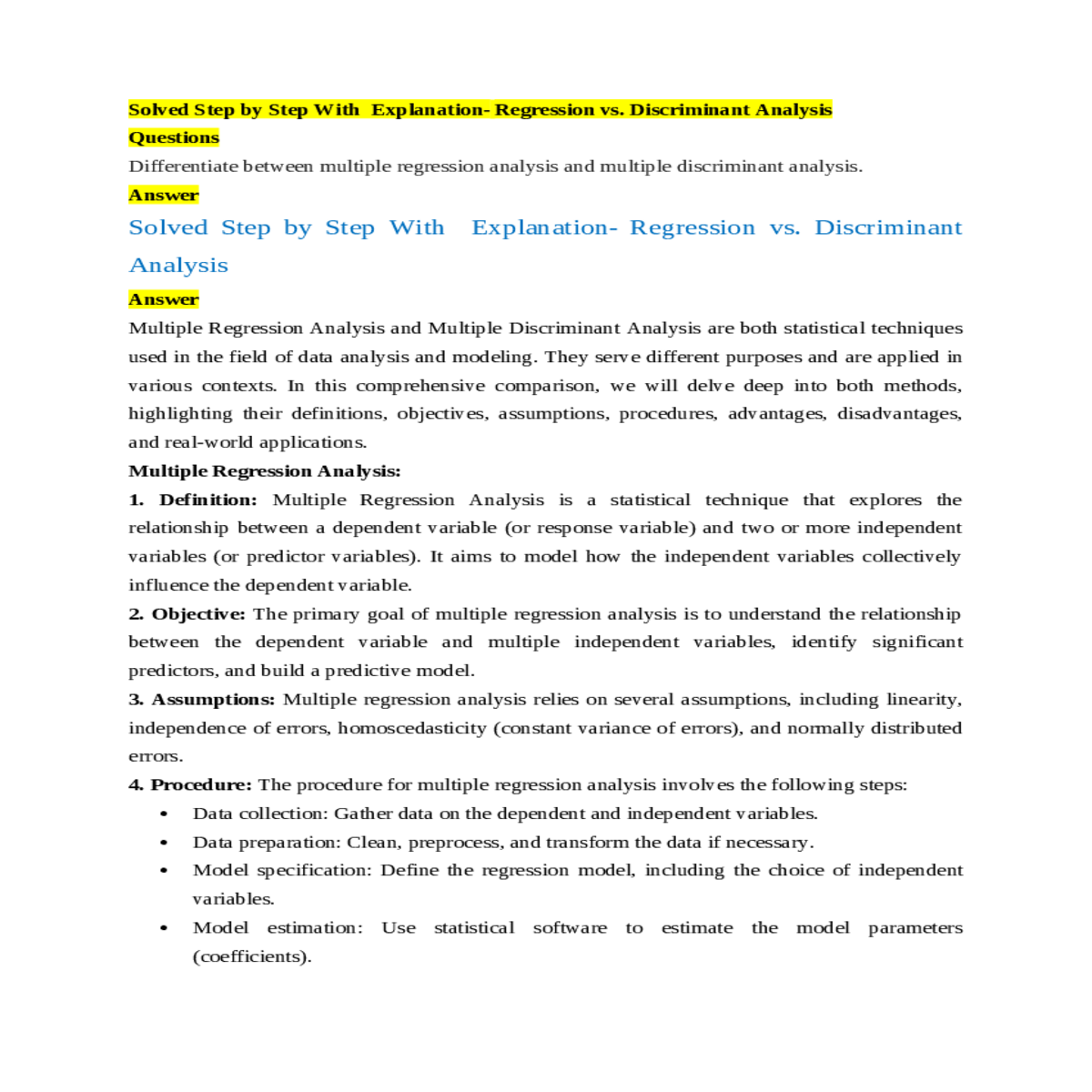 definition multiple discriminant analysis mda