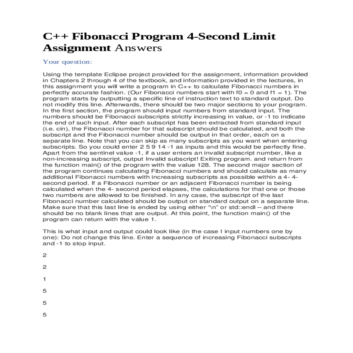 assignment help answers with stepbystep explanatio