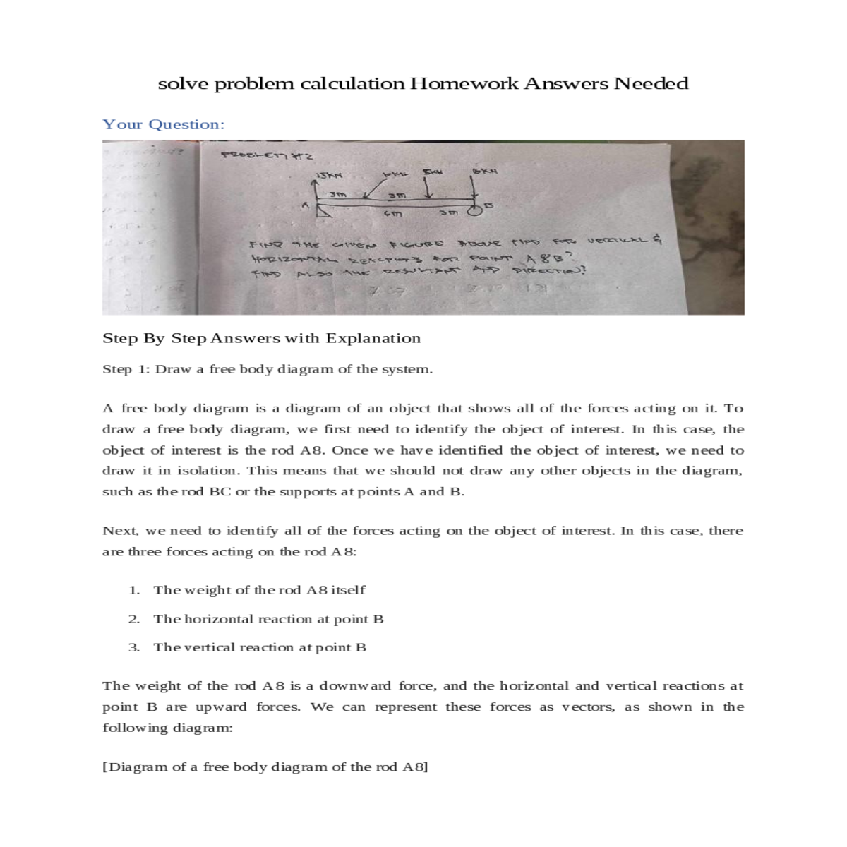 can sum the forces the horizontal and vertical dir