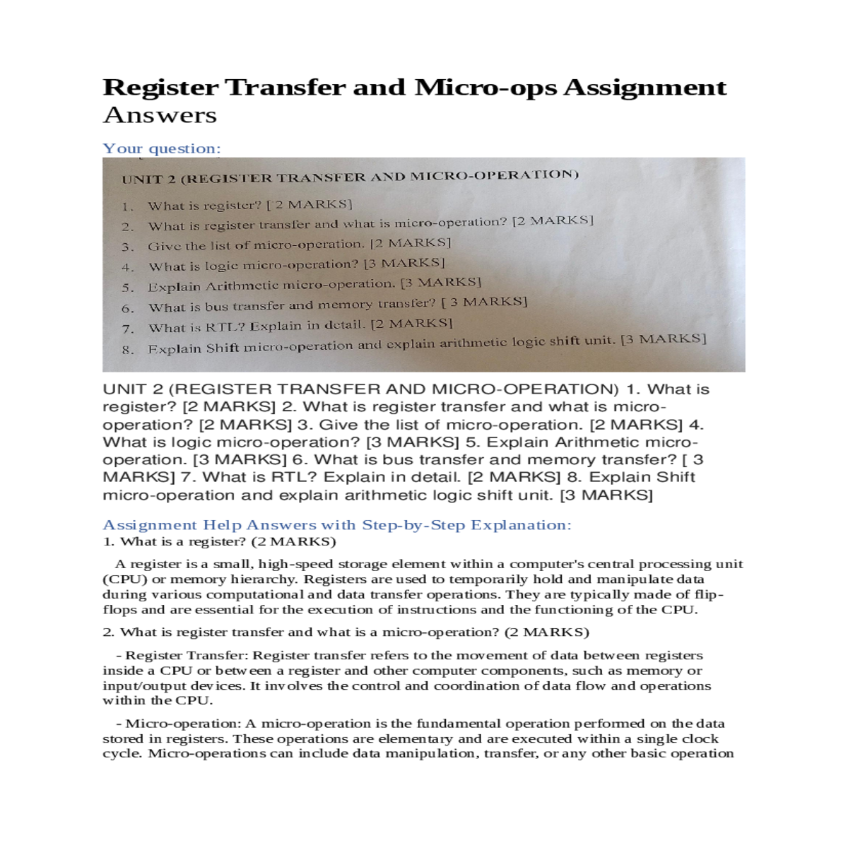 what bus transfer and memory transfer marks