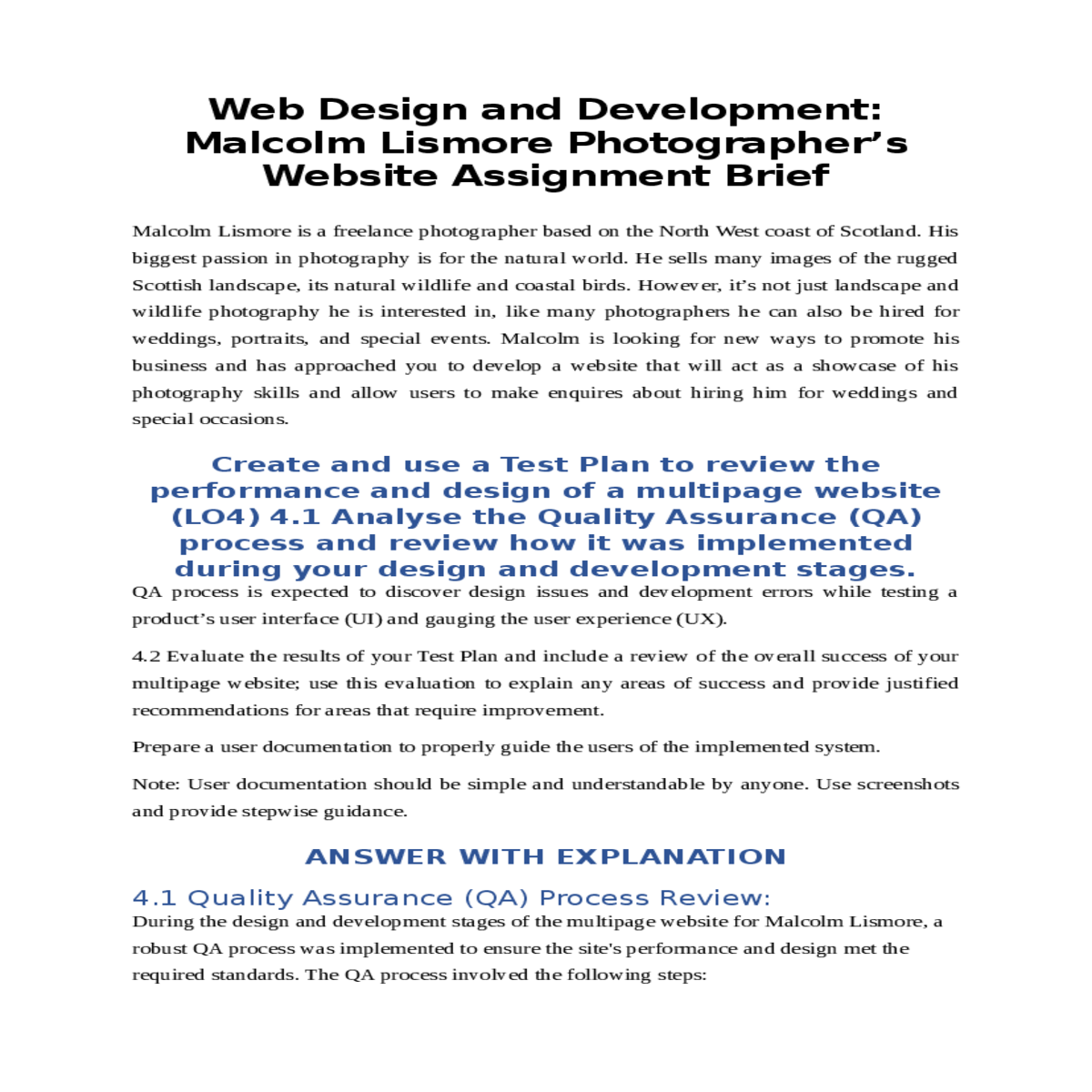 web design and development malcolm lismore photogr