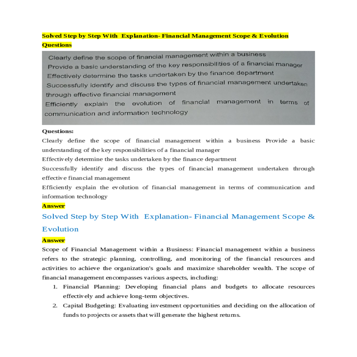 impacting financial management and investment opti