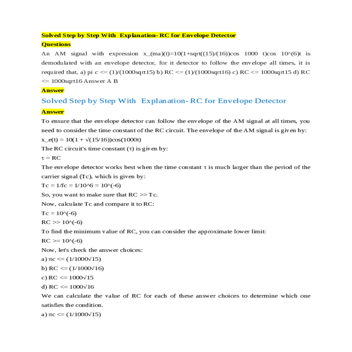 calculate and compare find the minimum value