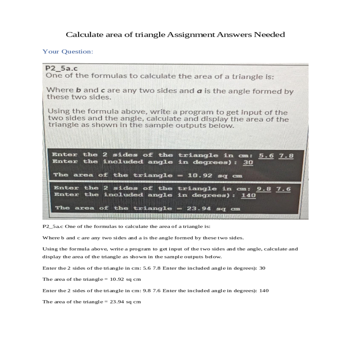 step by step answers with explanation