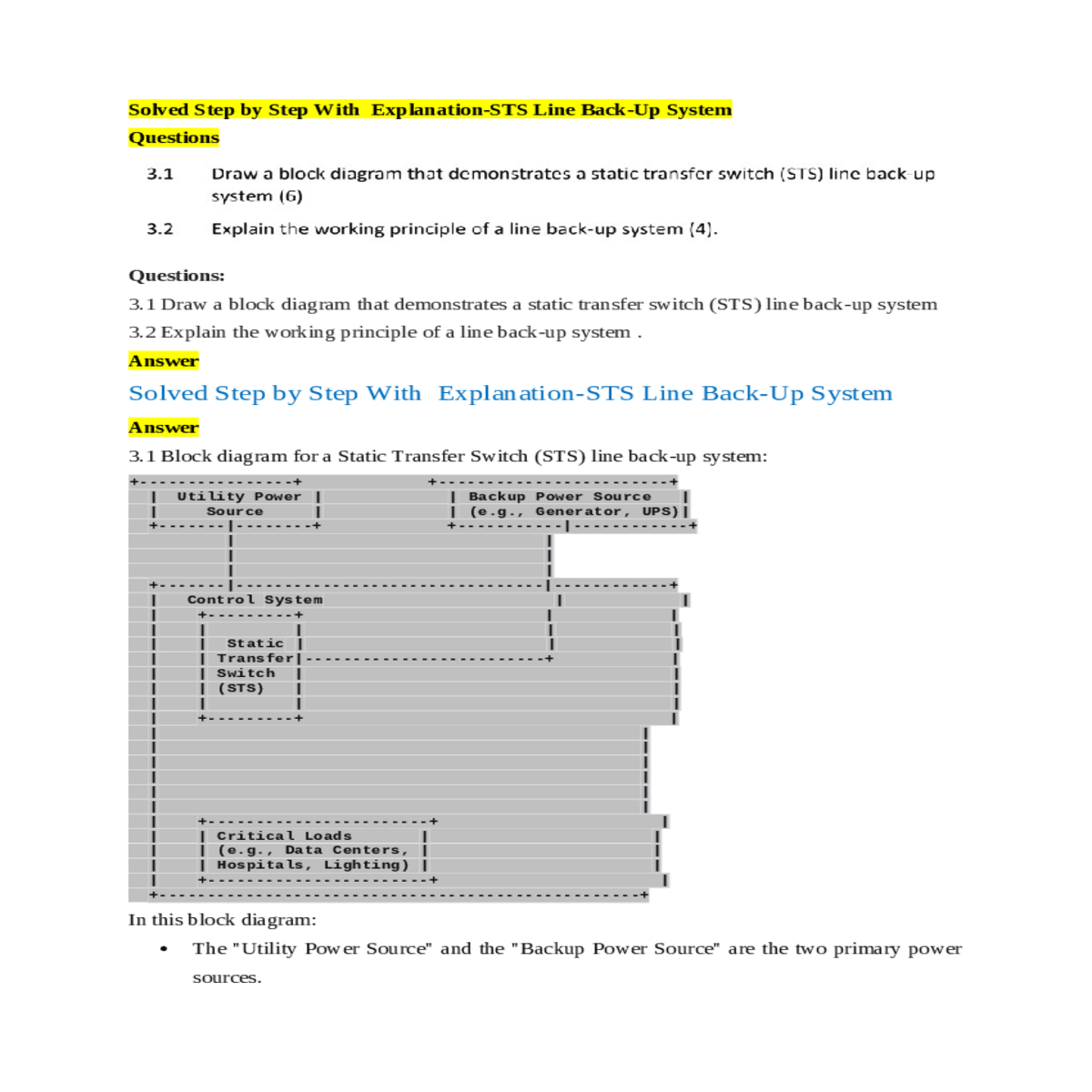 the system powered the utility grid