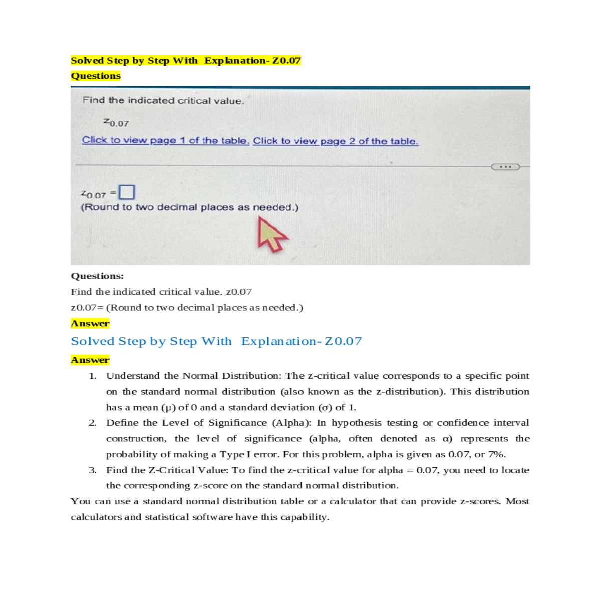 show you how use standard normal distribution tabl