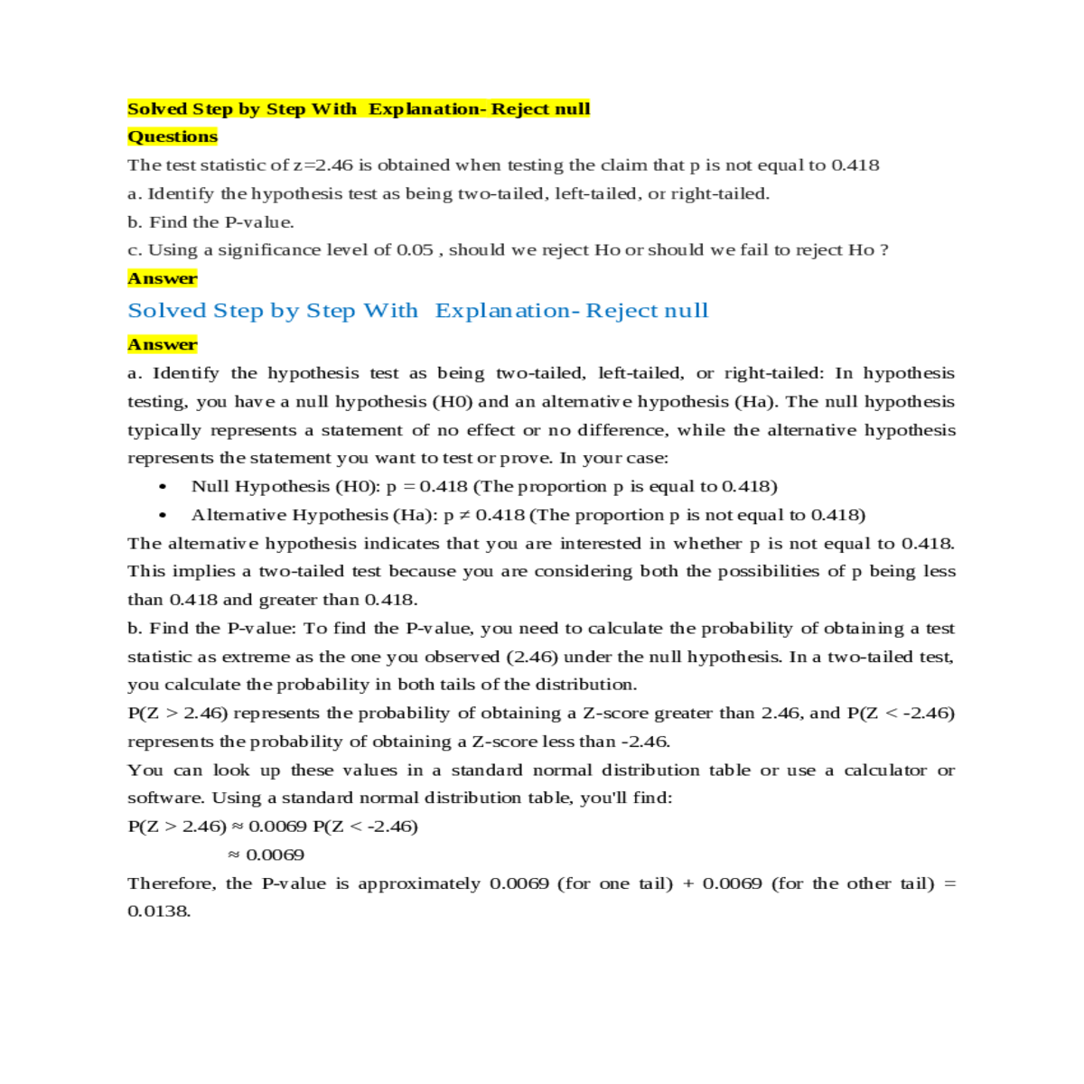 using standard normal distribution table