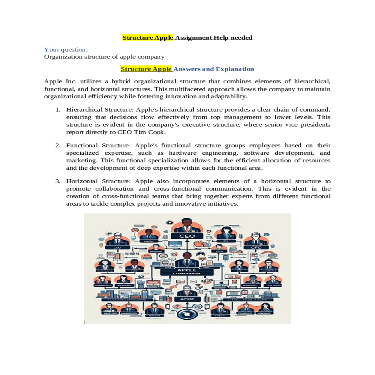 structure apple answers and explanation