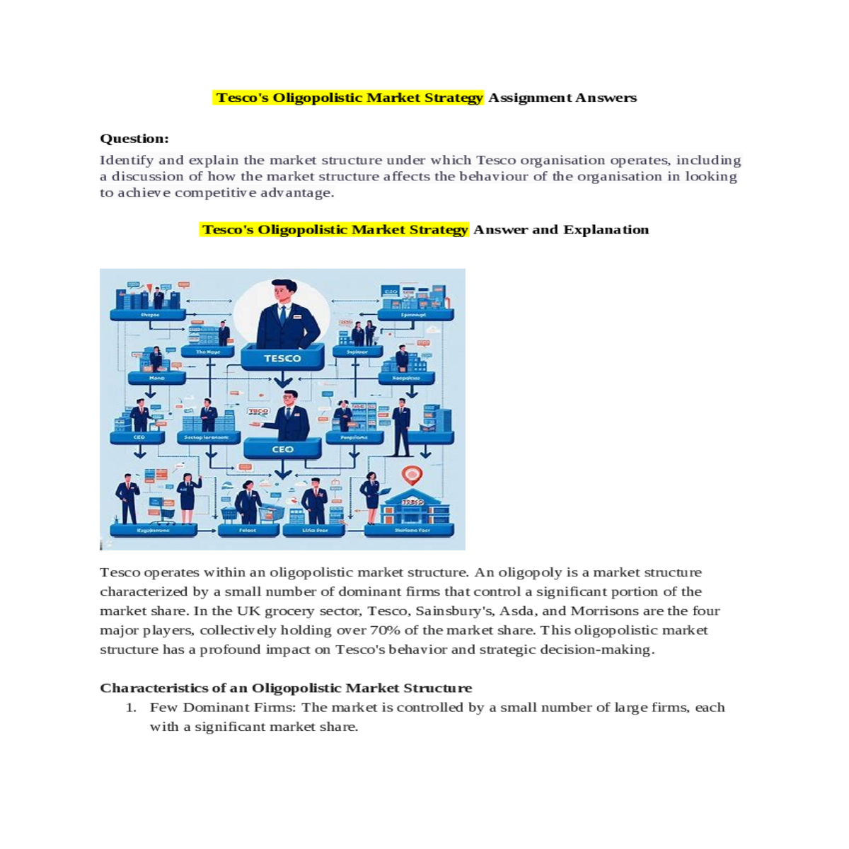 image tesco operates within oligopolistic market s