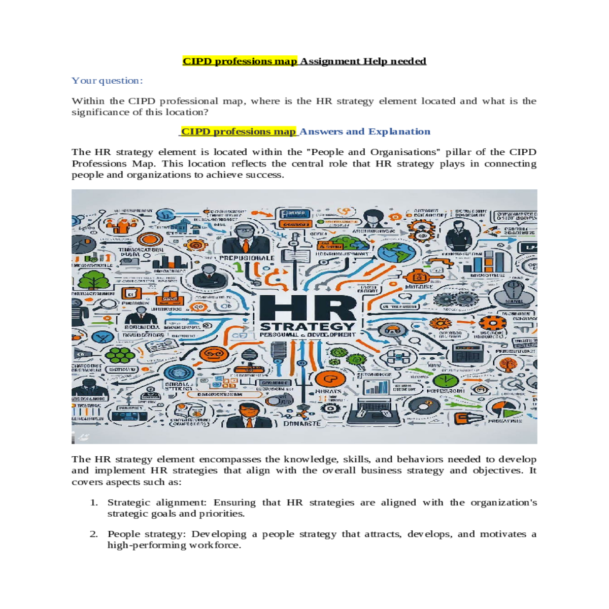 cipd professions map answers and explanation