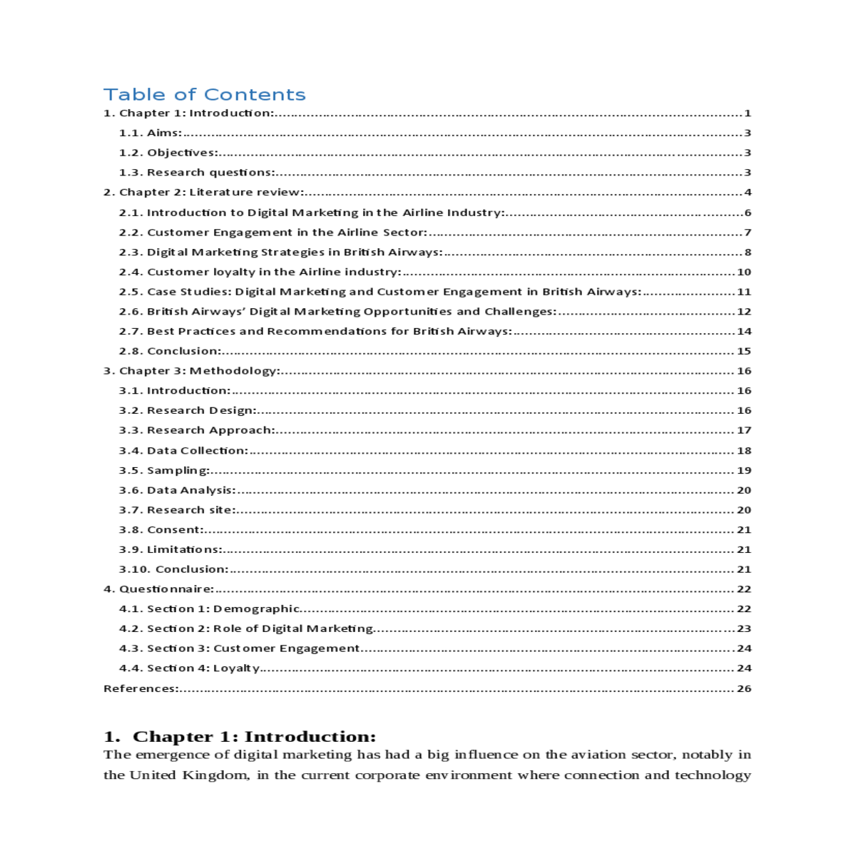 british airways’ digital marketing opportunities a