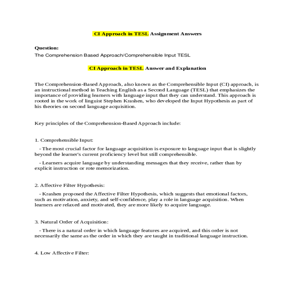 affective filter hypothesis krashen proposed the a