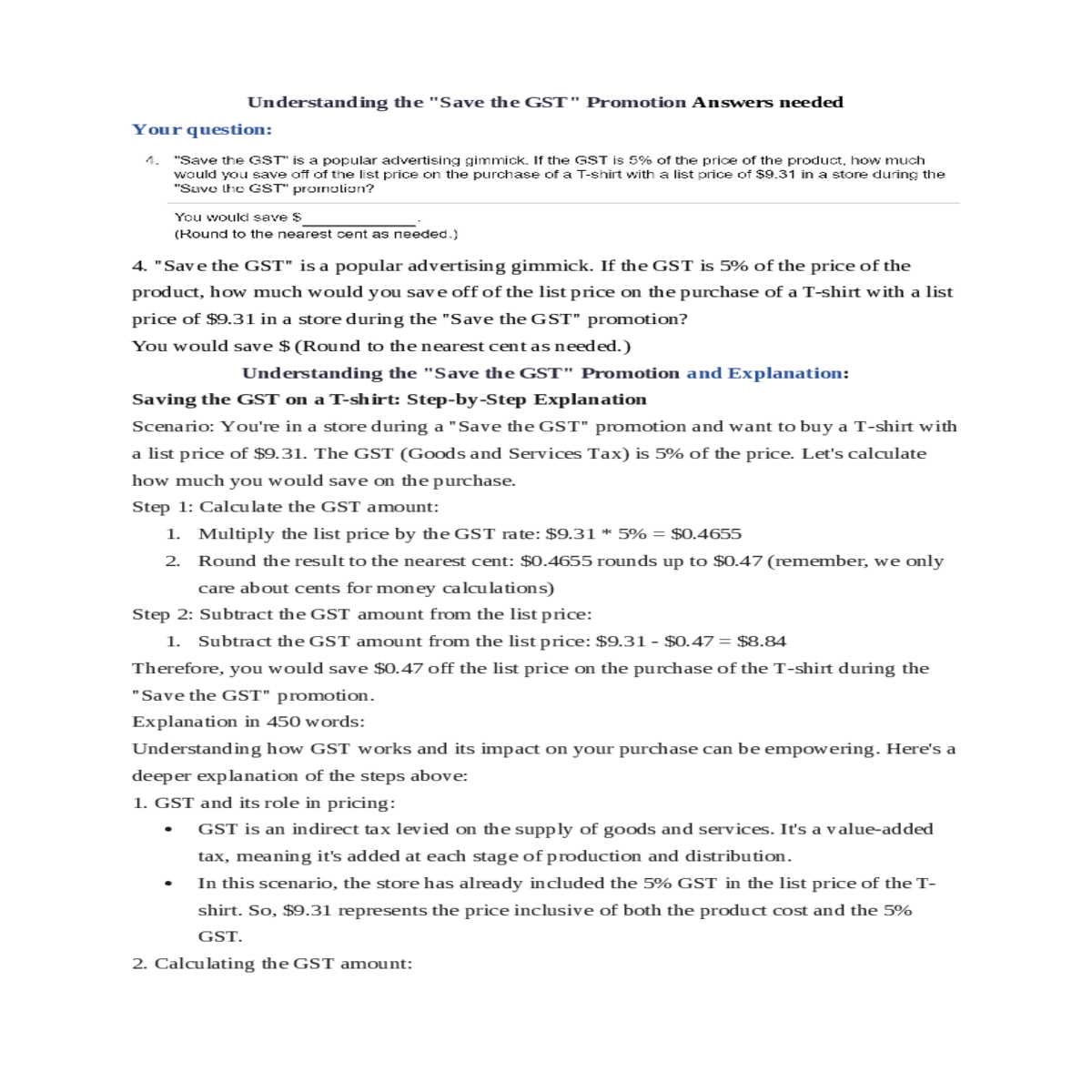 understanding the save the gst promotion and expla