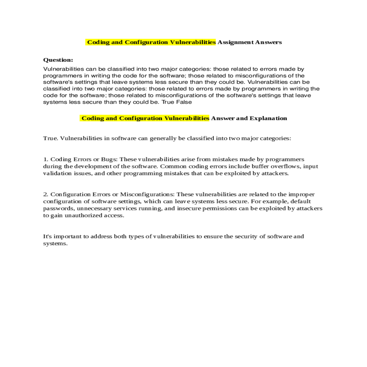 common coding errors include buffer overflows