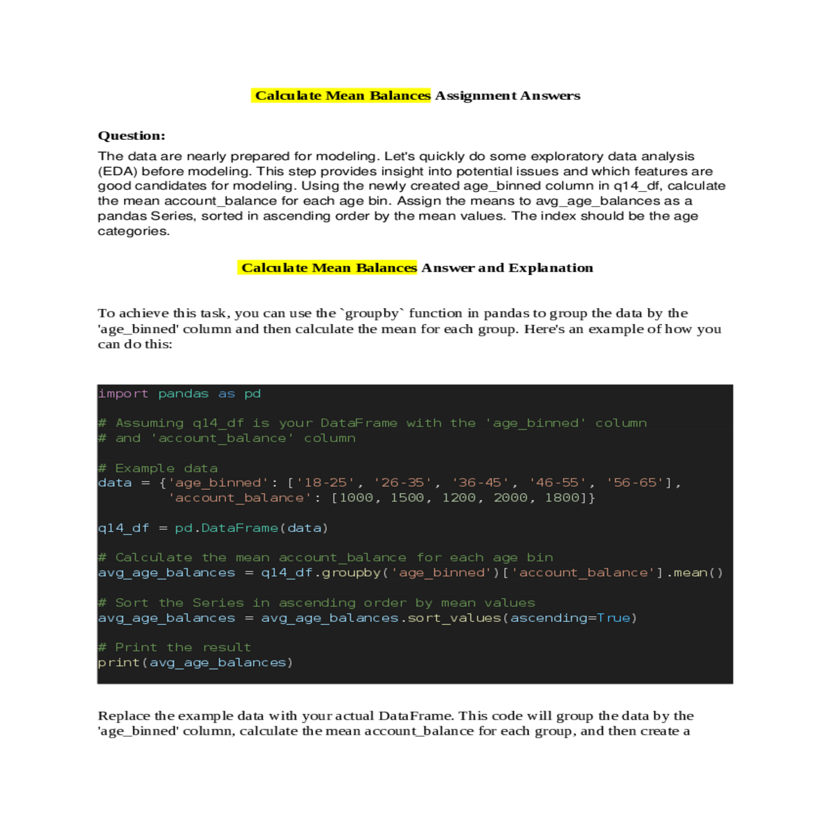 this code will group the data the age column