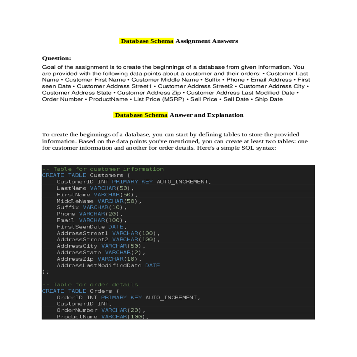 assumed that each customer has unique identifier c
