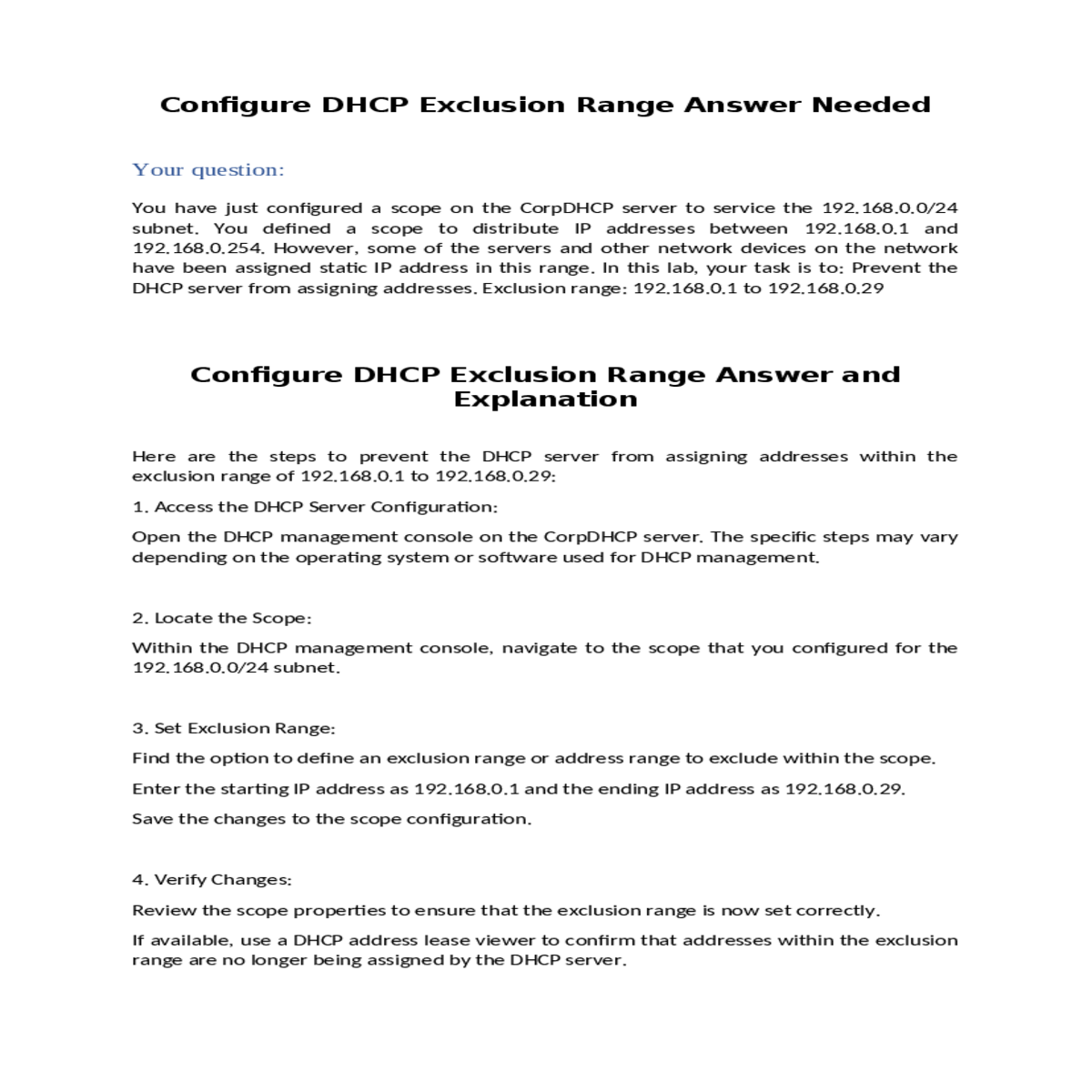 locate the scope the dhcp management console