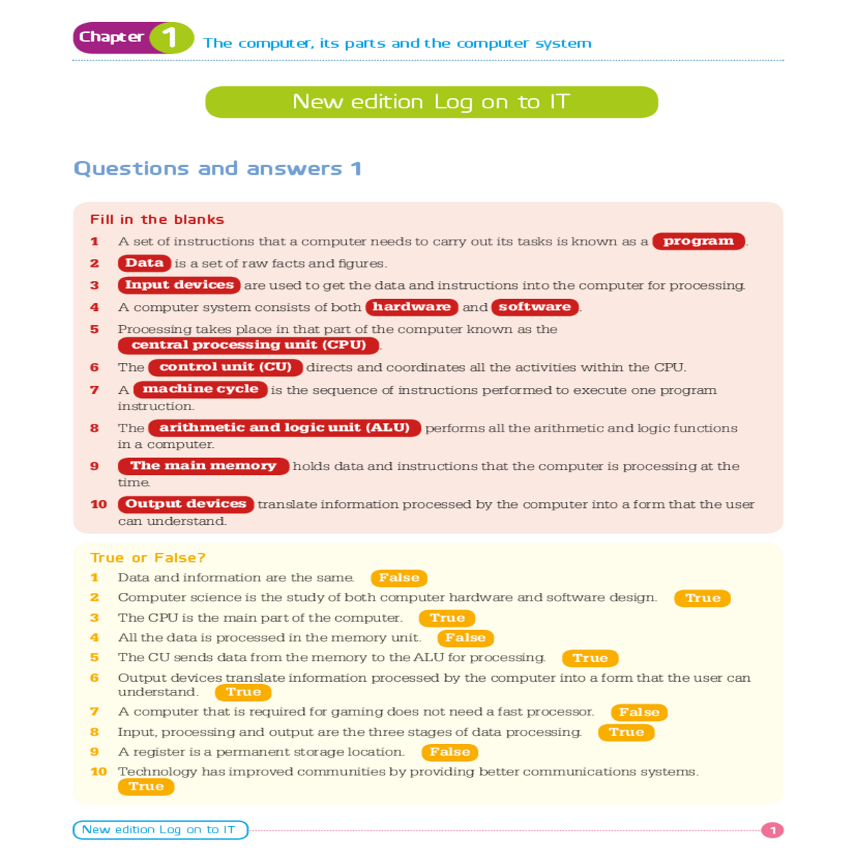 carries results information from the computer the 