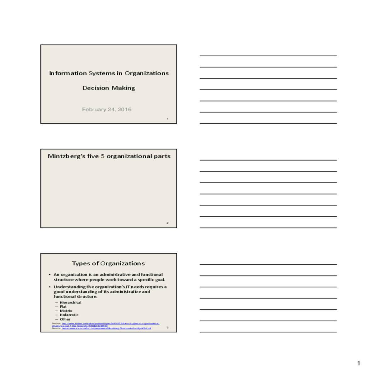 information systems organizations decision makingf