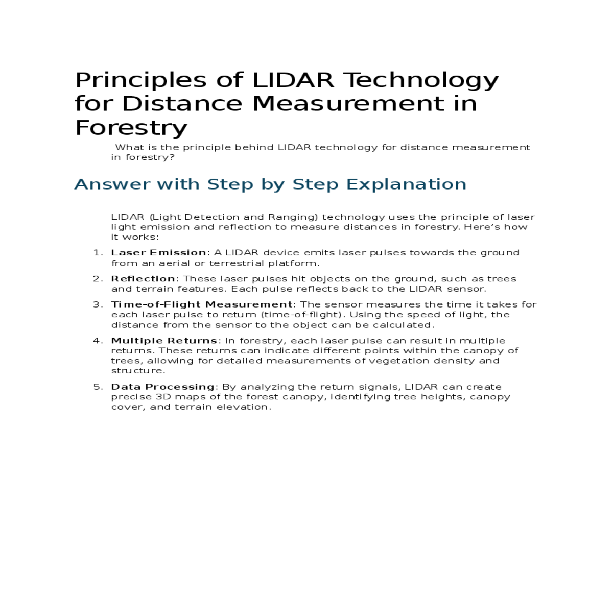 lidar can create precise maps the forest canopy