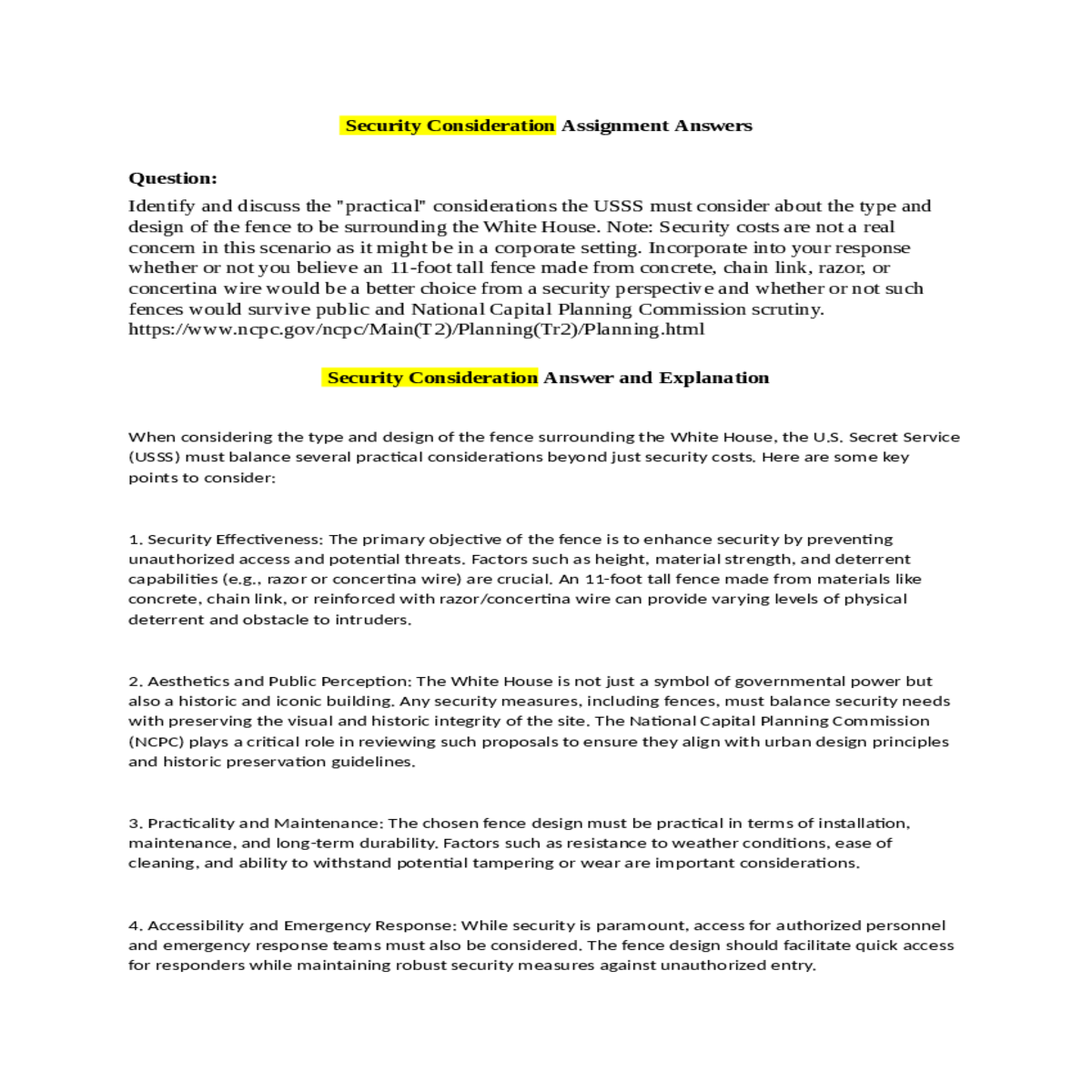 accessibility and emergency response while securit