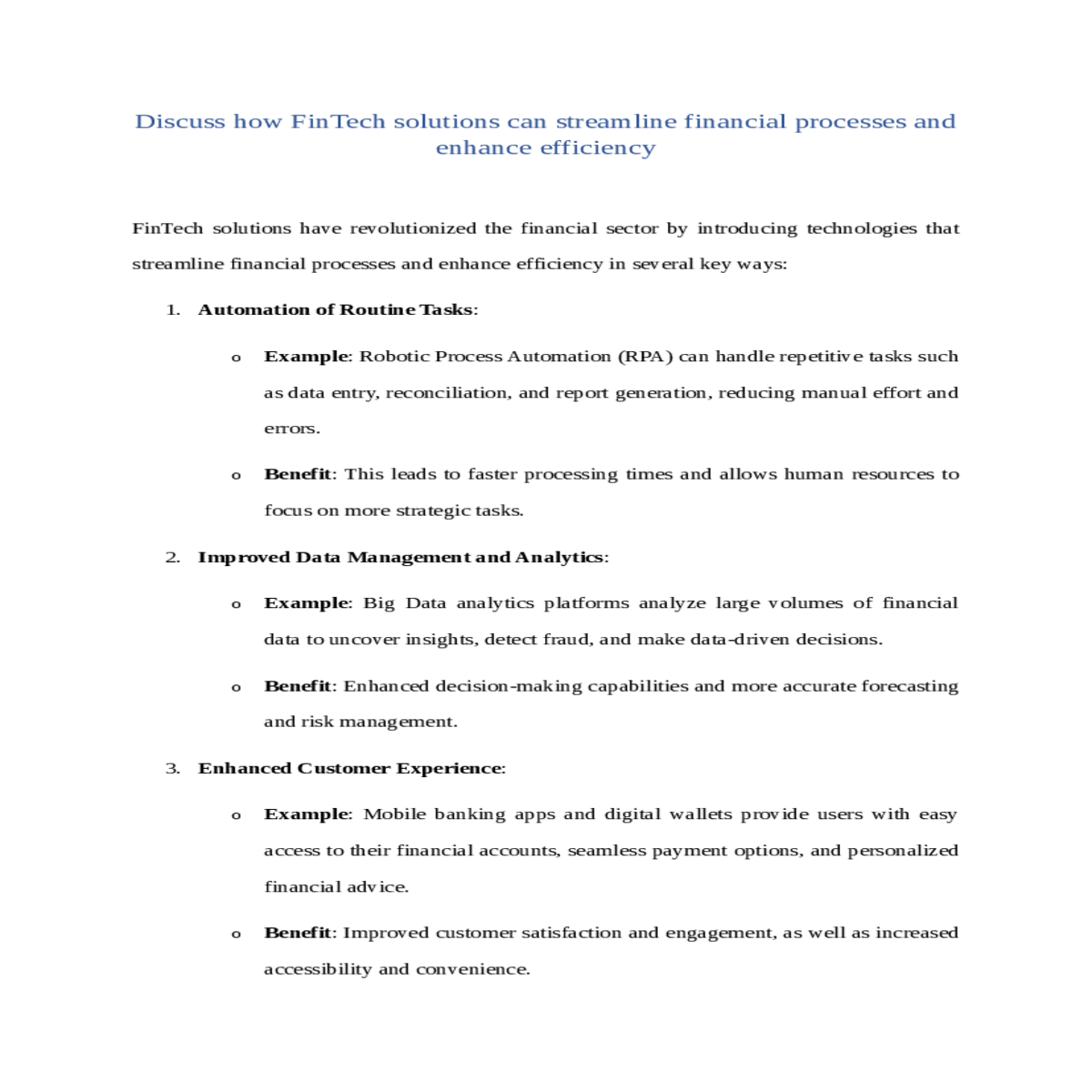 and personalized financial advice improved custome