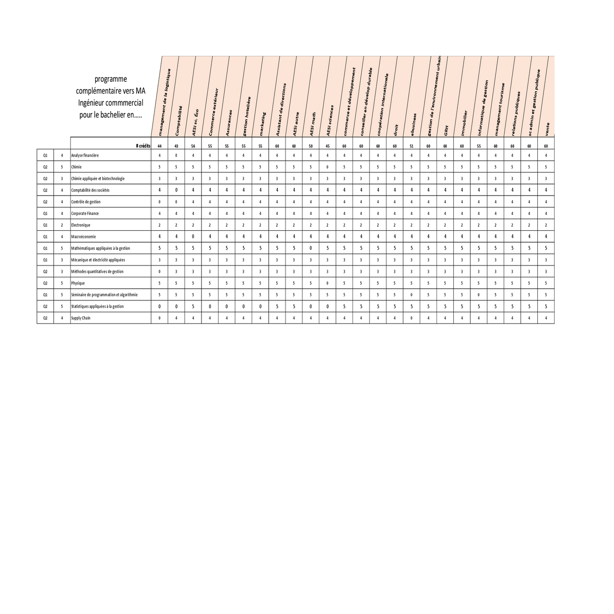 programme complmentaire vers ingnieur commmercial 