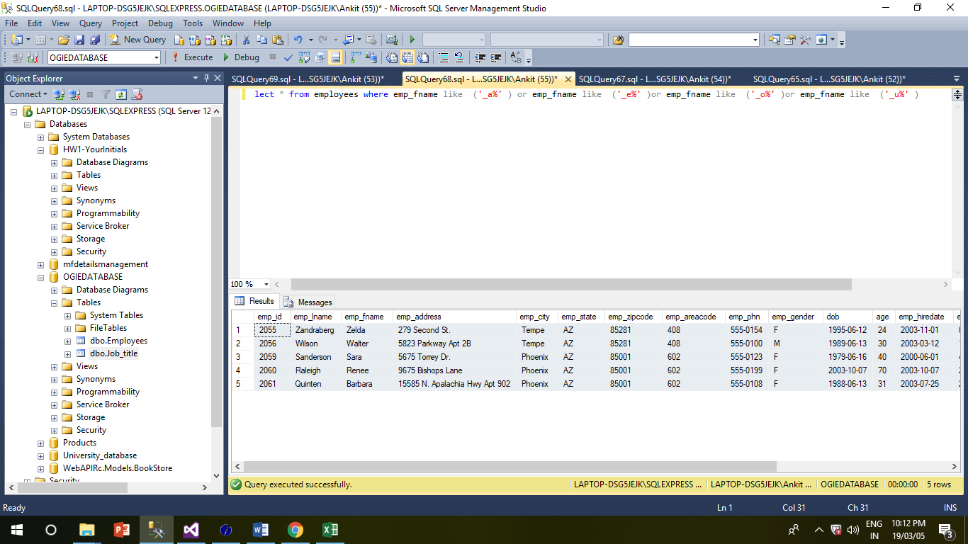 Database Course Help