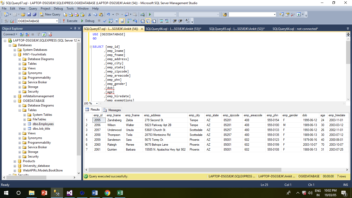 Database Course Help