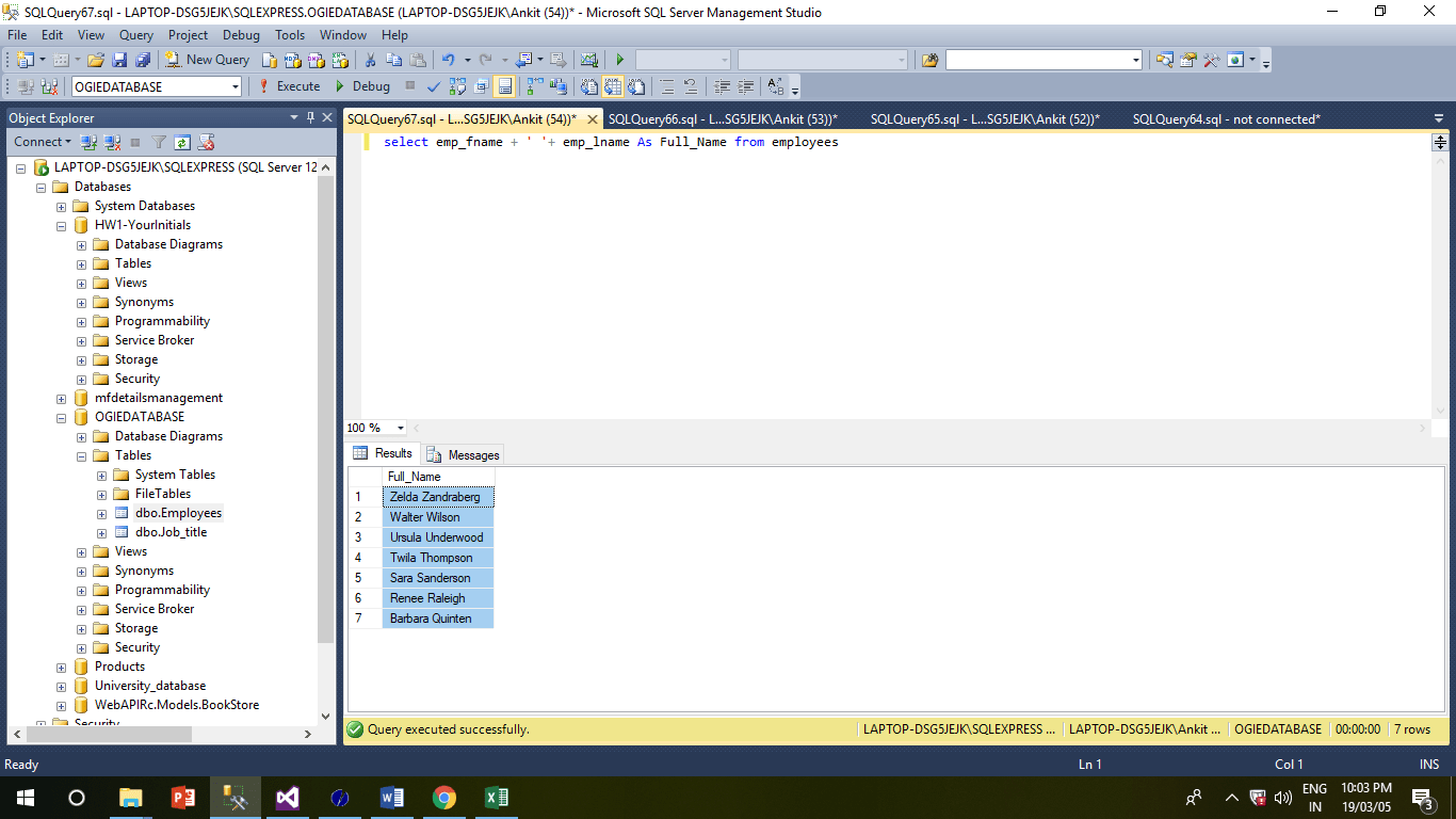 Database Course Help Database Course Help