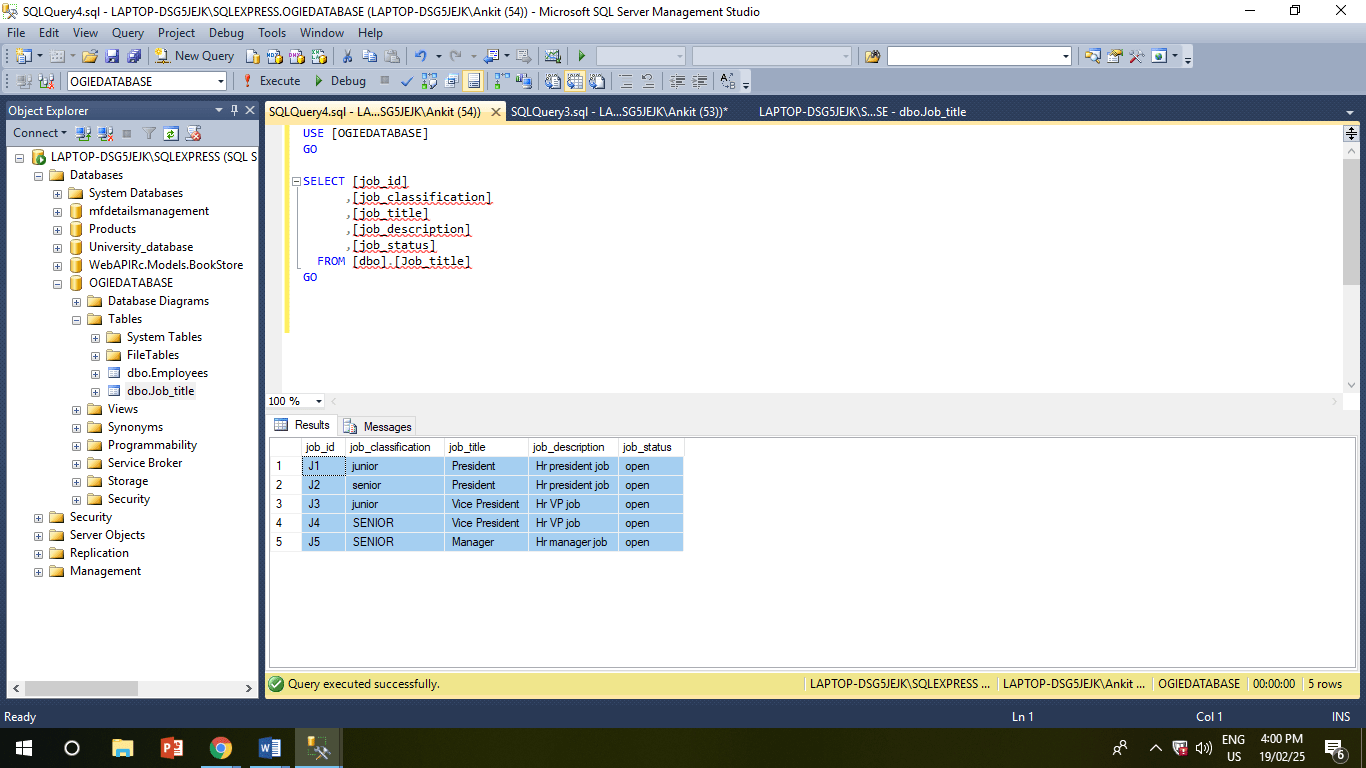 Database Course Help Database Course Help