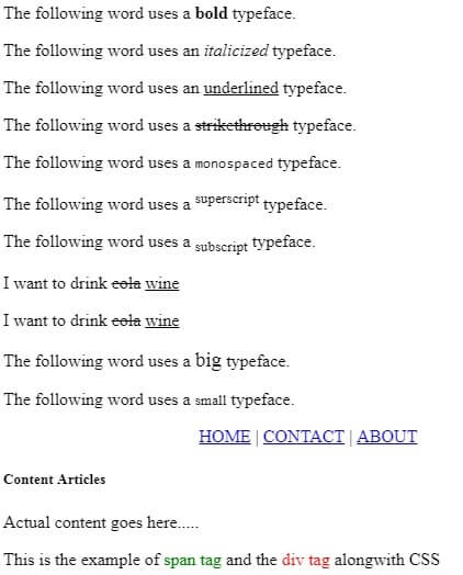 Formatting Tags in HTML formatting tags in html img2