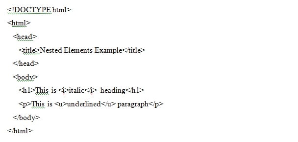 HTML Elements html elements img1