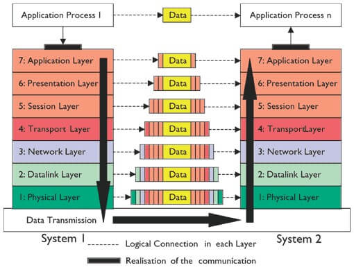 diagrammatic representation of all seven layer