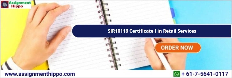 SIR10116 Certificate I in Retail Services