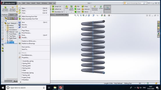 SolidWorks Spring Tutorial Image 12 SolidWorks Spring Tutorial Image 12