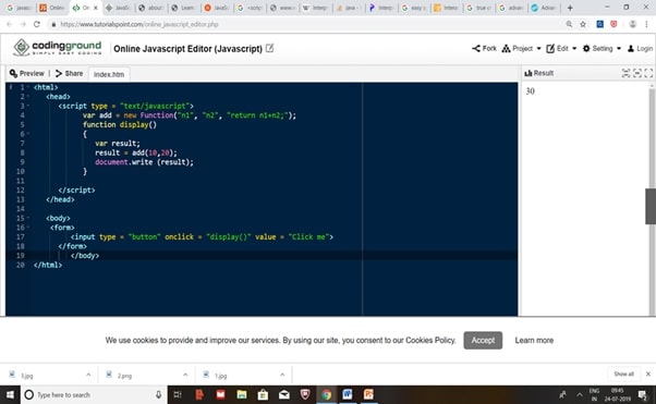 Javascript Events Javascript events img1